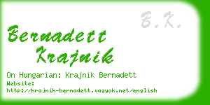 bernadett krajnik business card